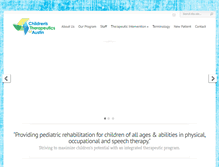 Tablet Screenshot of childrenstherapeutics.com